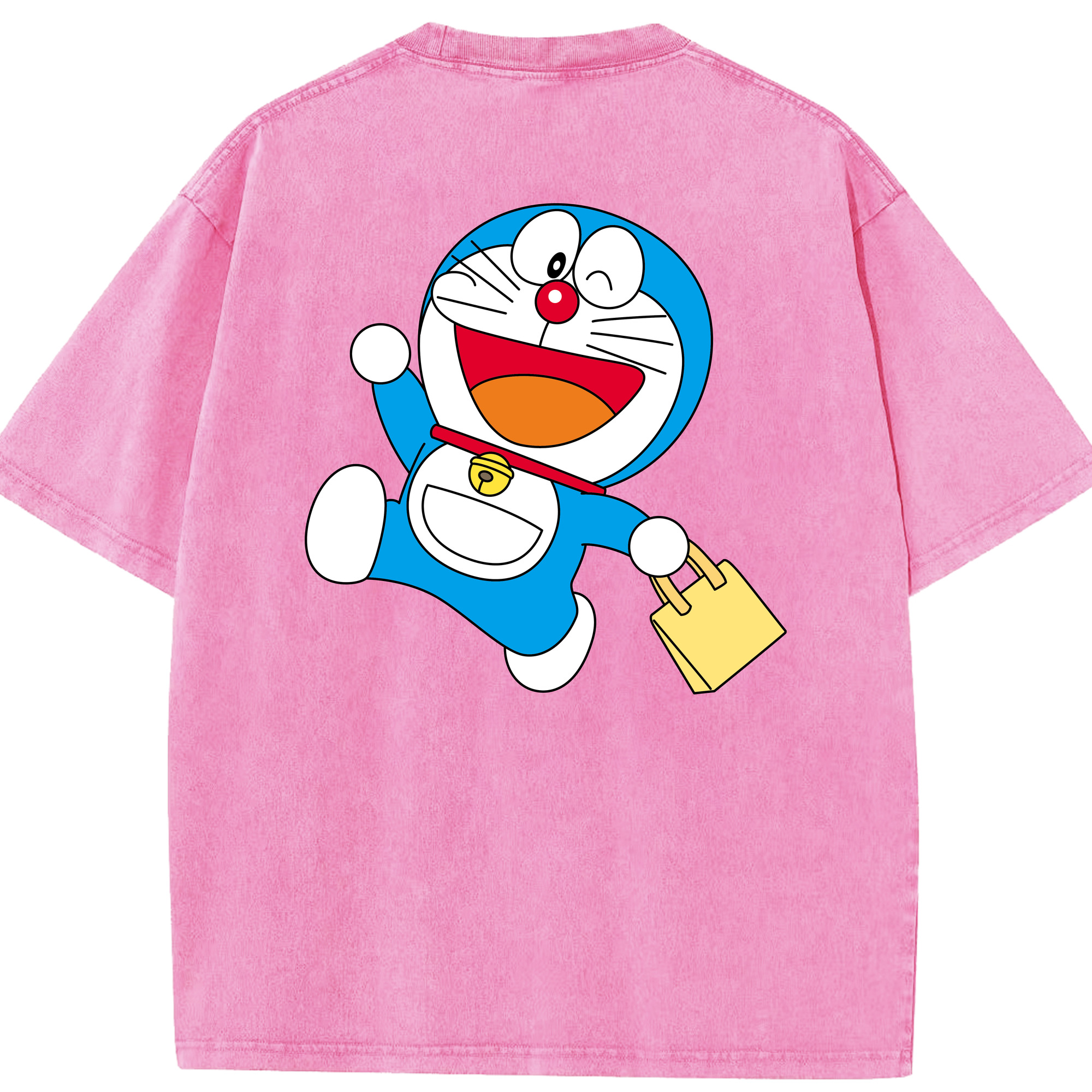 （画像用） ドラえもん Doraemon 綿100% ヴィンテージ風 半袖Tシャツ（背面プリント）